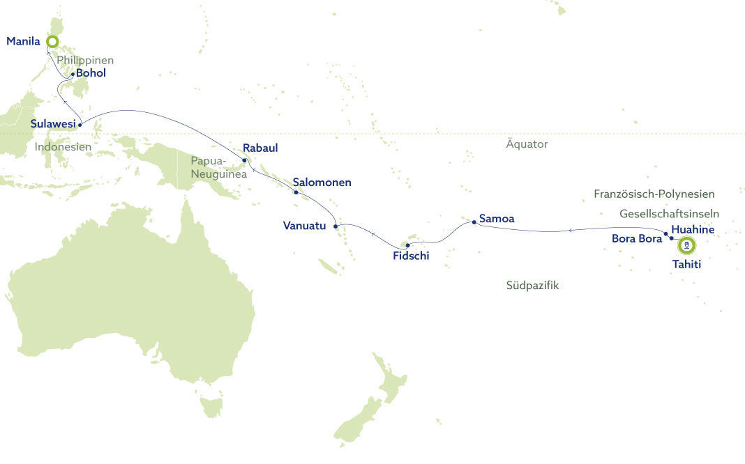 Route 29Tage Tahiti - Manila